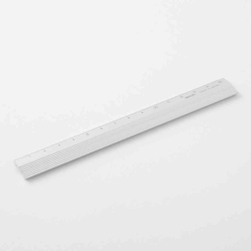ミドリ アルミ 定規＜15cm＞ シルバー 1個