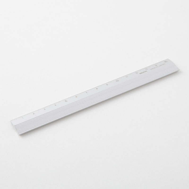 ミドリ アルミ 定規 15cm シルバー 1個