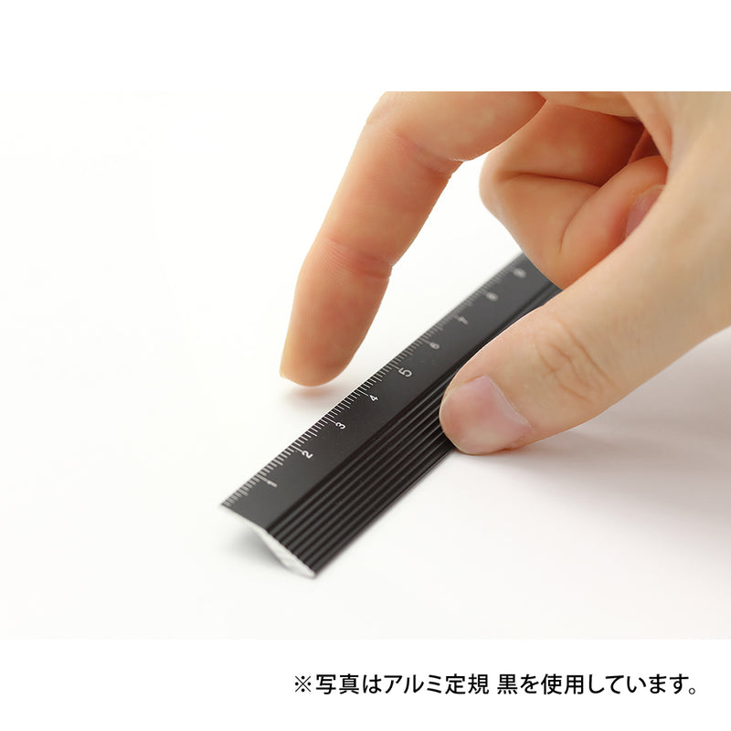 ミドリ アルミ 定規 15cm シルバー 1個