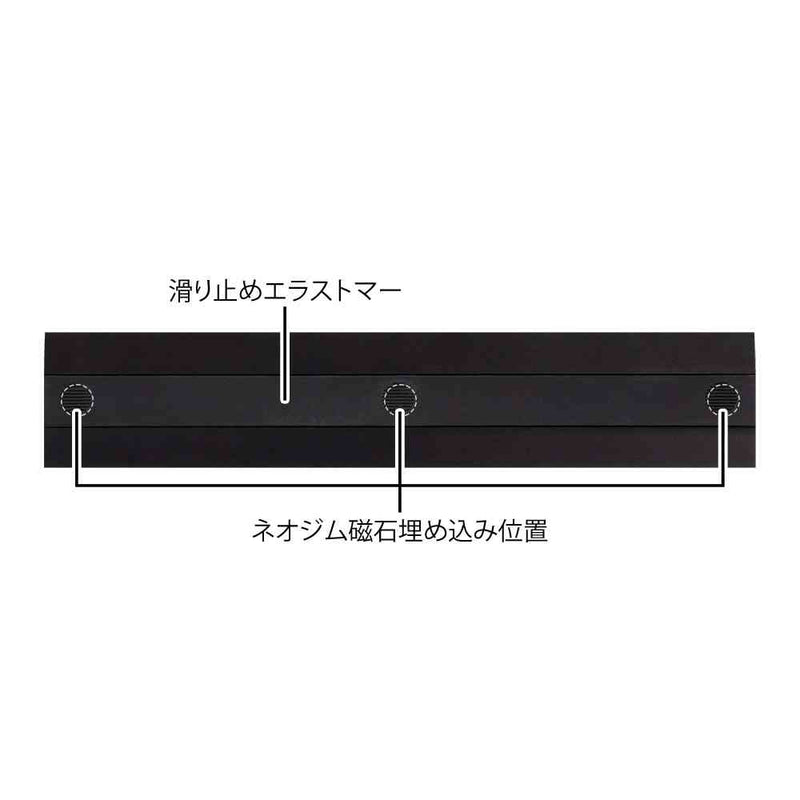 ミドリ アルミ定規＜15cm＞ ノンスリップ 黒 1個
