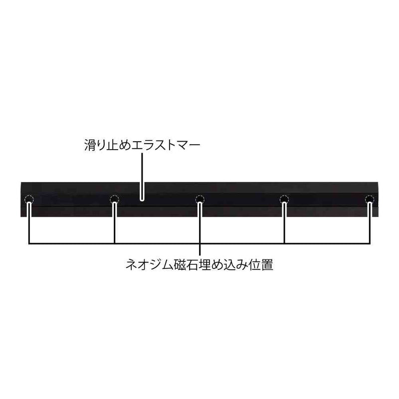 ミドリ アルミ定規＜30cm＞ ノンスリップ 黒 1個
