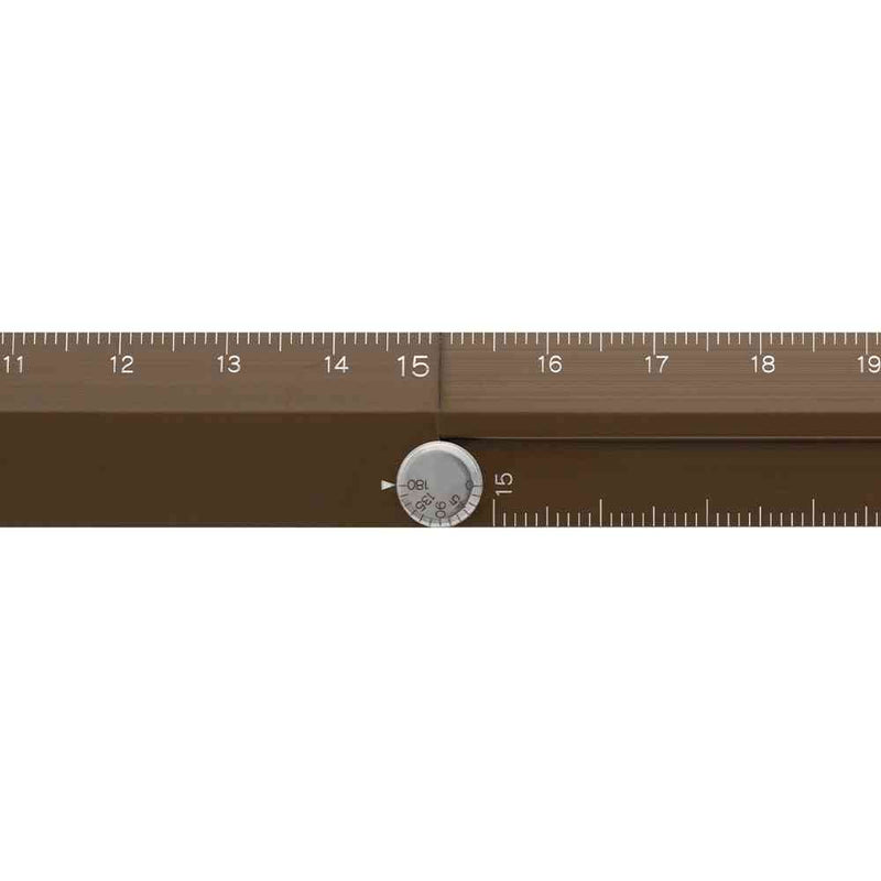 ミドリ アルミ マルチ定規＜30cm＞ 茶 1個