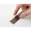 ミドリ アルミ 定規＜15cm＞ 茶 1個