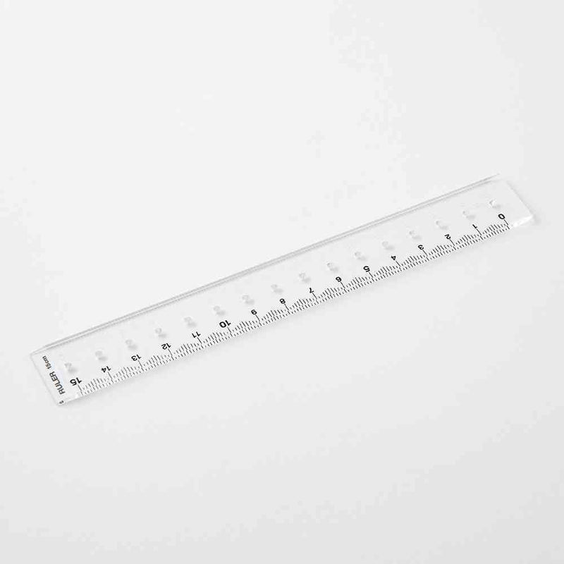 ミドリ 定規＜15cm＞ 透明A 1個