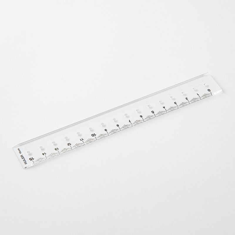 ミドリ 定規 15cm 透明A 1個