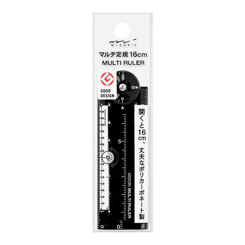 ミドリ マルチ定規＜16cm＞ 黒A 1個