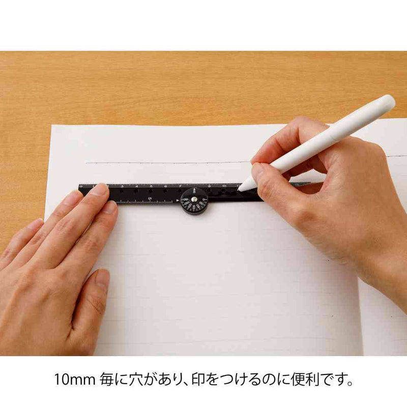 ミドリ マルチ定規＜16cm＞ 黒A 1個