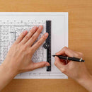 ミドリ マルチ定規＜16cm＞ 黒A 1個