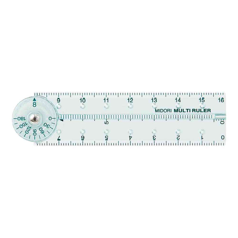 ミドリ マルチ定規＜16cm＞ 青A 1個