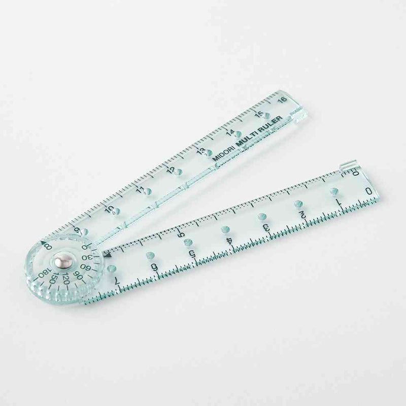 ミドリ マルチ定規＜16cm＞ 青A 1個