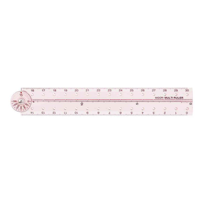 ミドリ マルチ定規＜30cm＞ ピンクA 1個