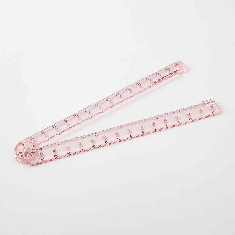 ミドリ マルチ定規＜30cm＞ ピンクA 1個