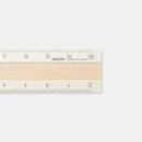 ミドリ アルミ&ウッド定規＜15cm＞ アイボリー 1個