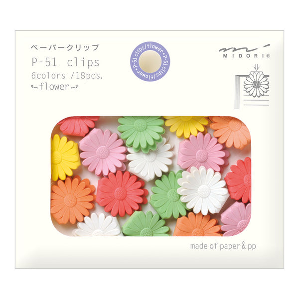 ミドリ P-51 クリップス 花柄 1パック