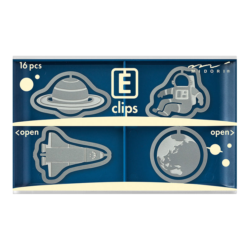 ミドリ エッチングクリップス 宇宙柄 1パック