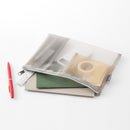 ミドリ ペン＆ツールポーチ メッシュ グレー 1個