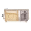 ミドリ ペン&ツールポーチ メッシュ マチ付 グレー 1個