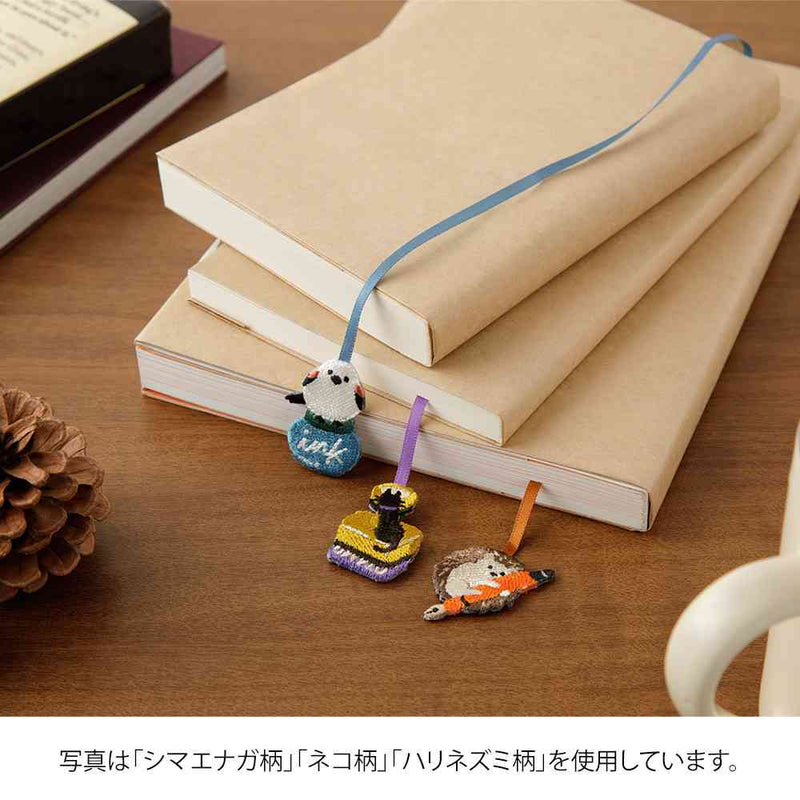 ミドリ ブックマーカー 刺繍 トリ柄 1個