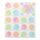 ミドリ カラー色紙用シール 半透明 風船柄 タイトルシール:1枚入、記入用シール:16枚入個