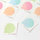 ミドリ カラー色紙用シール 半透明 風船柄 タイトルシール:1枚入、記入用シール:16枚入個