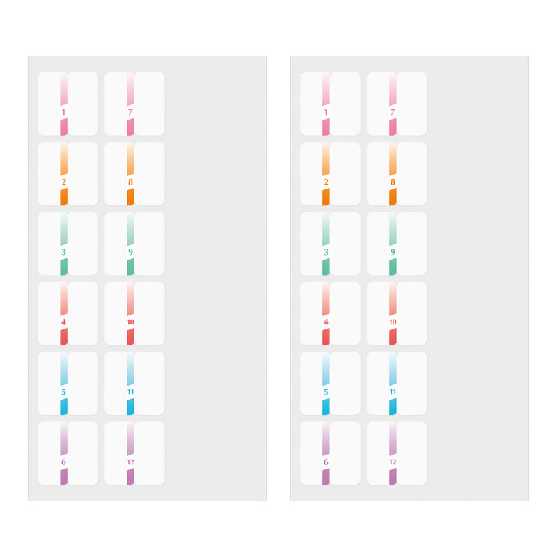 ミドリ インデックスラベル チラット 数字 カラー 1パック