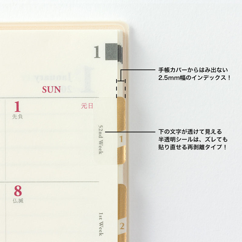 ミドリ インデックスラベル チラット 数字 金 1パック