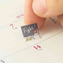 ミドリ シール2385 達成 応援 オジサン柄 1シート