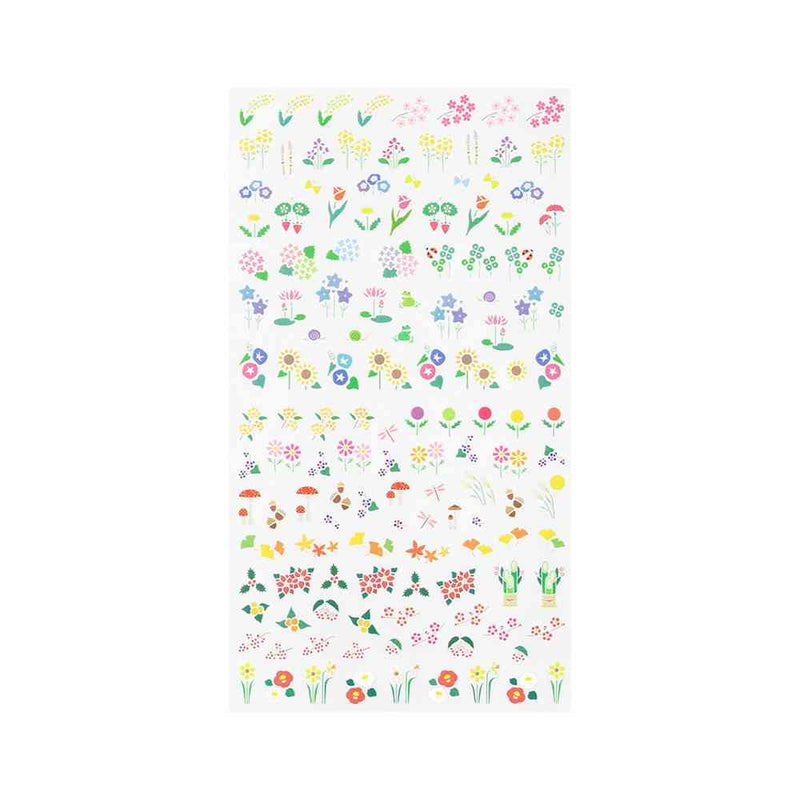 ミドリ シール2391 季節 植物柄 1シート