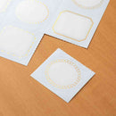 ミドリ カラー色紙用シール 箔 星柄 水色 タイトルシール／1枚入 記入用シール／16枚入