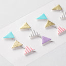 ミドリ シール2422 PCM モチーフ ガーランド柄 三角 1シート入