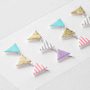 ミドリ シール2422 PCM モチーフ ガーランド柄 三角 1シート入