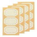 ミドリ シール2441 PCM ラベル フレーム柄 12枚入（3柄×4枚）