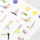 ミドリ シール2455 達成 ヨガ柄 1パック