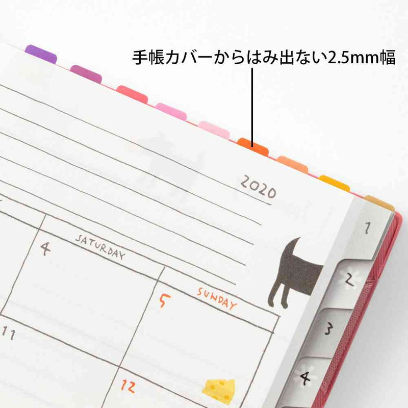 ミドリ インデックスラベル S  チラット 24色 ビビッド 2シート（48枚）入