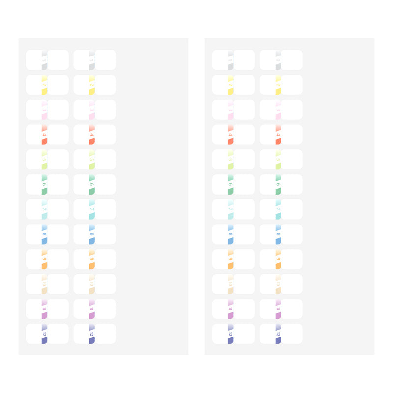 ミドリ インデックスラベル S  チラット 数字 カラー 1パック