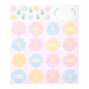 ミドリ カラー色紙用シール 花柄 タイトルシール／1枚入 記入用シール／16枚入
