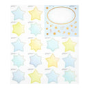 ミドリ カラー色紙用シール 半透明 星柄 タイトルシール／1枚入 記入用シール／16枚入