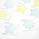 ミドリ カラー色紙用シール 半透明 星柄 タイトルシール／1枚入 記入用シール／16枚入