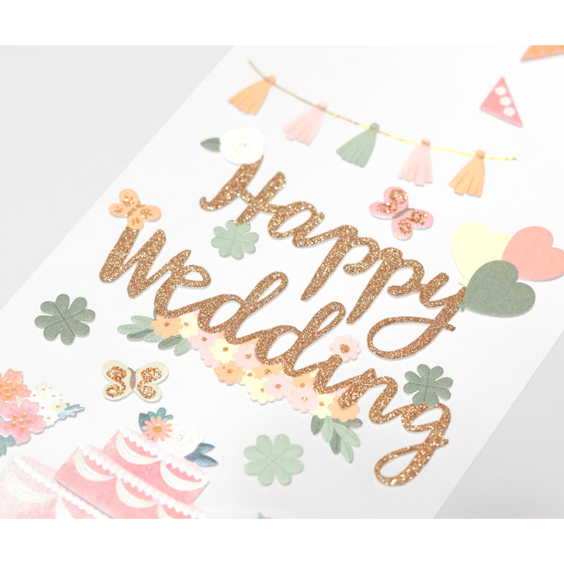 ミドリ シール2513 PCM タイトル 結婚式 ケーキ柄 1パック