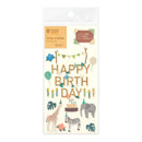 ミドリ シール2514 PCM タイトル 誕生日 動物柄 1シート入