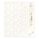 ミドリ カラー色紙用シール 半透明 箔 コーナーシール／4枚入 記入用シール／18枚入