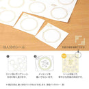 ミドリ カラー色紙用シール 半透明 箔 コーナーシール／4枚入 記入用シール／18枚入