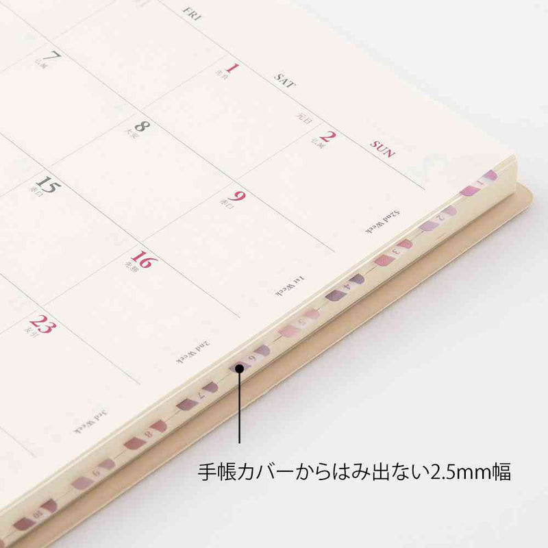 ミドリ インデックスラベルS チラット 数字 ピンク 2シート（48 枚）入