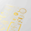 ミドリ シール 2614 転写 箔 コーヒー柄 1パック