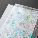 ミドリ シール 2636 転写 水彩海柄 1パック