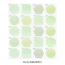 ミドリ カラー色紙用シール 半透明 緑 記入用シール／20枚入