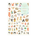 ミドリ シール  ゆるログ 動物柄 1枚入