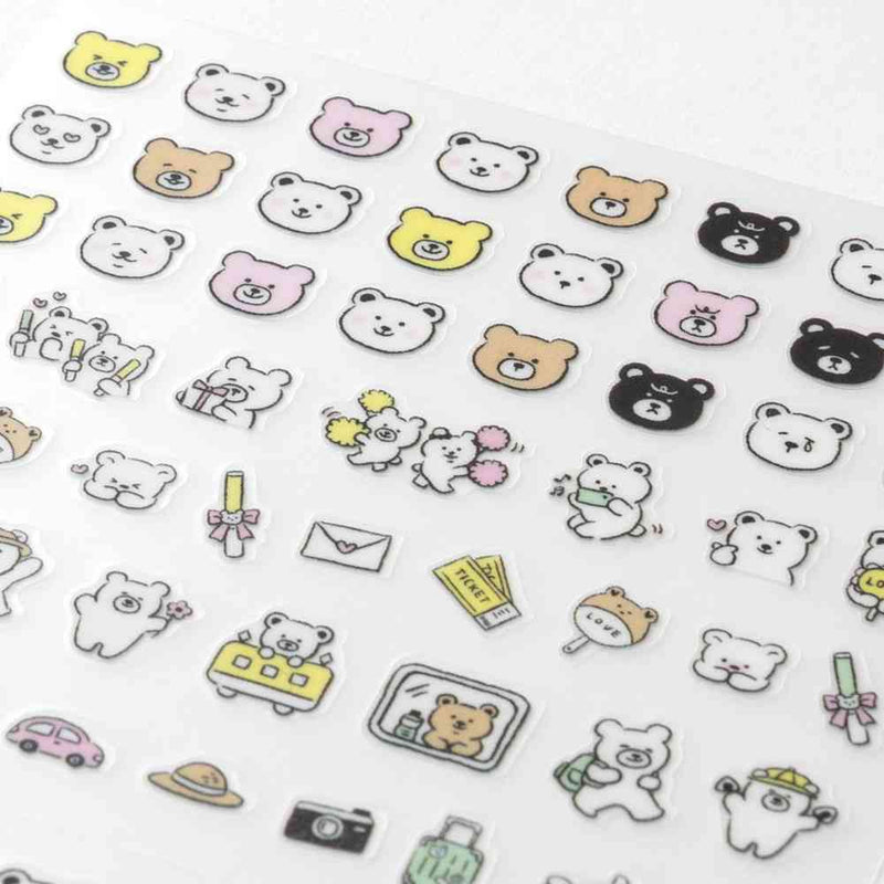 ミドリ シール 2686 絵文字 クマ柄 1パック