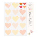 ミドリ カラー色紙用シール ハート柄 記入用シール18枚入、飾りシール8枚入