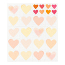 ミドリ カラー色紙用シール ハート柄 記入用シール18枚入、飾りシール8枚入